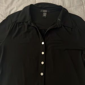 Alfani black collared blouse